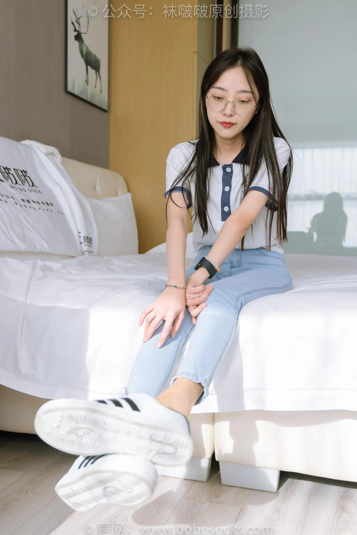 [BoBoSocks袜啵啵]NO.161 稚予-贝壳头板鞋、肉丝、裤里丝 [140P]插图9